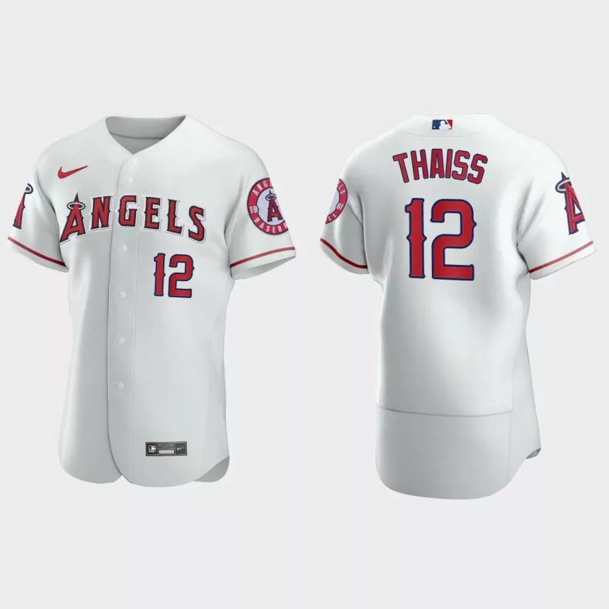 Matt Thaiss Los Angeles Angels Authentic Home Jersey – White的副本