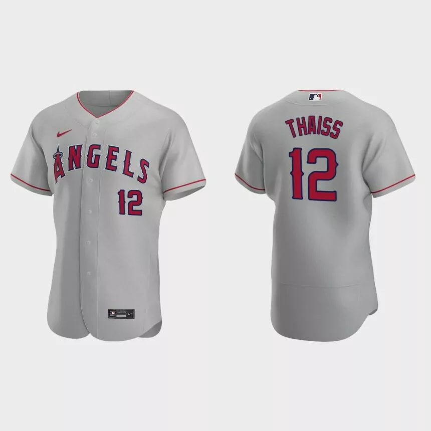 Matt Thaiss Los Angeles Angels Authentic Road Jersey – Gray的副本