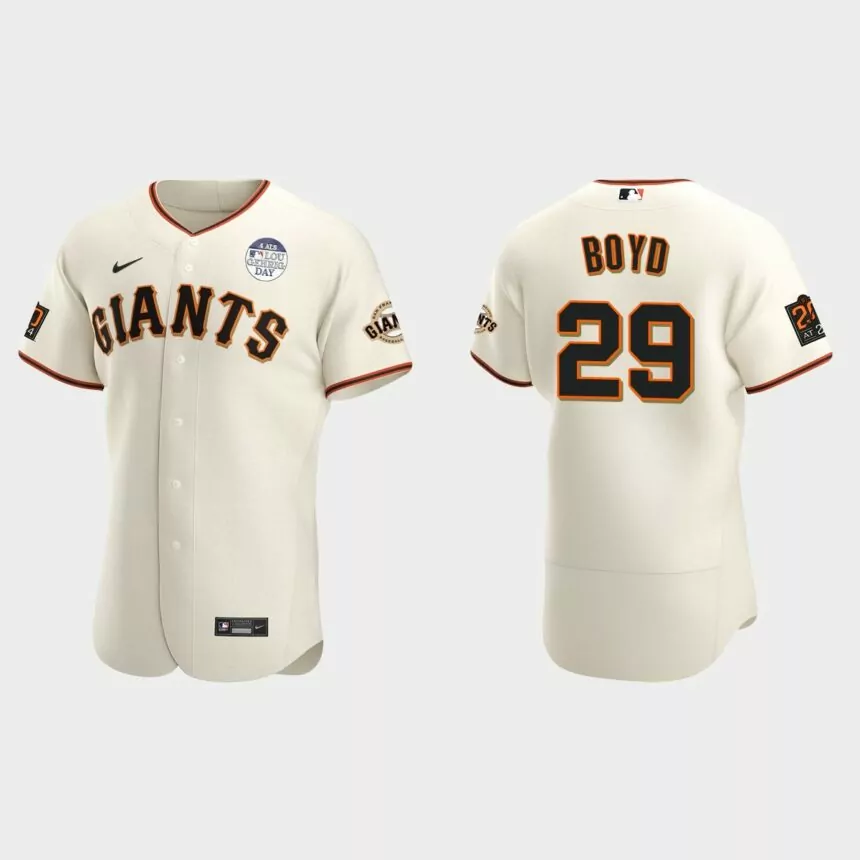 Matthew Boyd San Francisco Giants 4 ALS Lou Gehrig Day Authentic Jersey – Cream