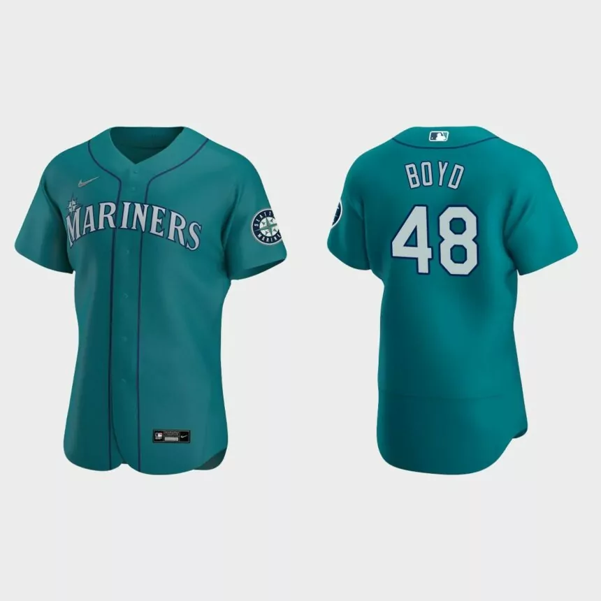 Matthew Boyd Seattle Mariners Authentic Alternate Jersey – Aqua的副本