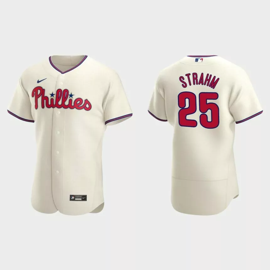 Matthew Strahm Philadelphia Phillies Authentic Alternate Jersey – Cream