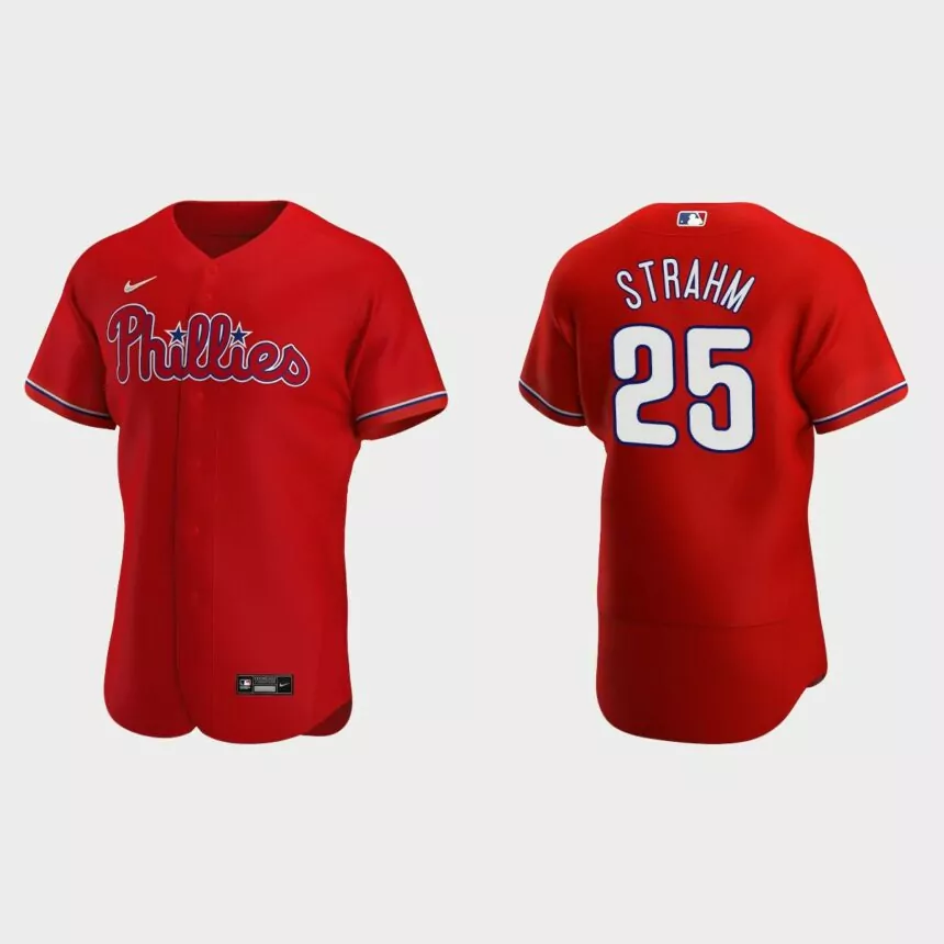 Matthew Strahm Philadelphia Phillies Authentic Alternate Jersey – Red