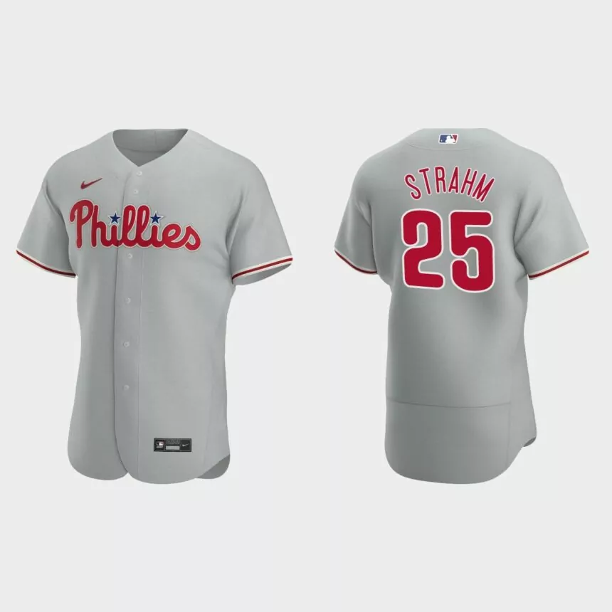 Matthew Strahm Philadelphia Phillies Authentic Road Jersey – Gray