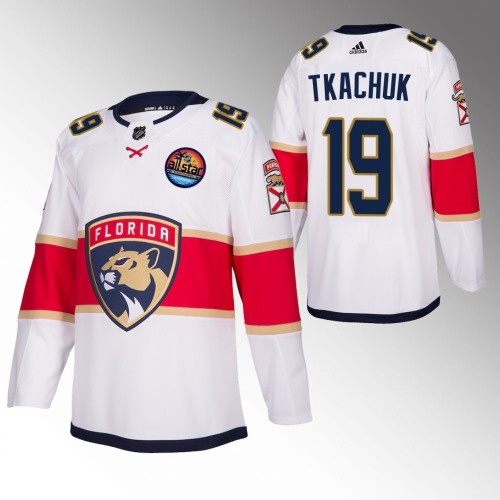 Matthew Tkachuk 2023 All-Star Patch Florida Panthers White Away Authentic Jersey