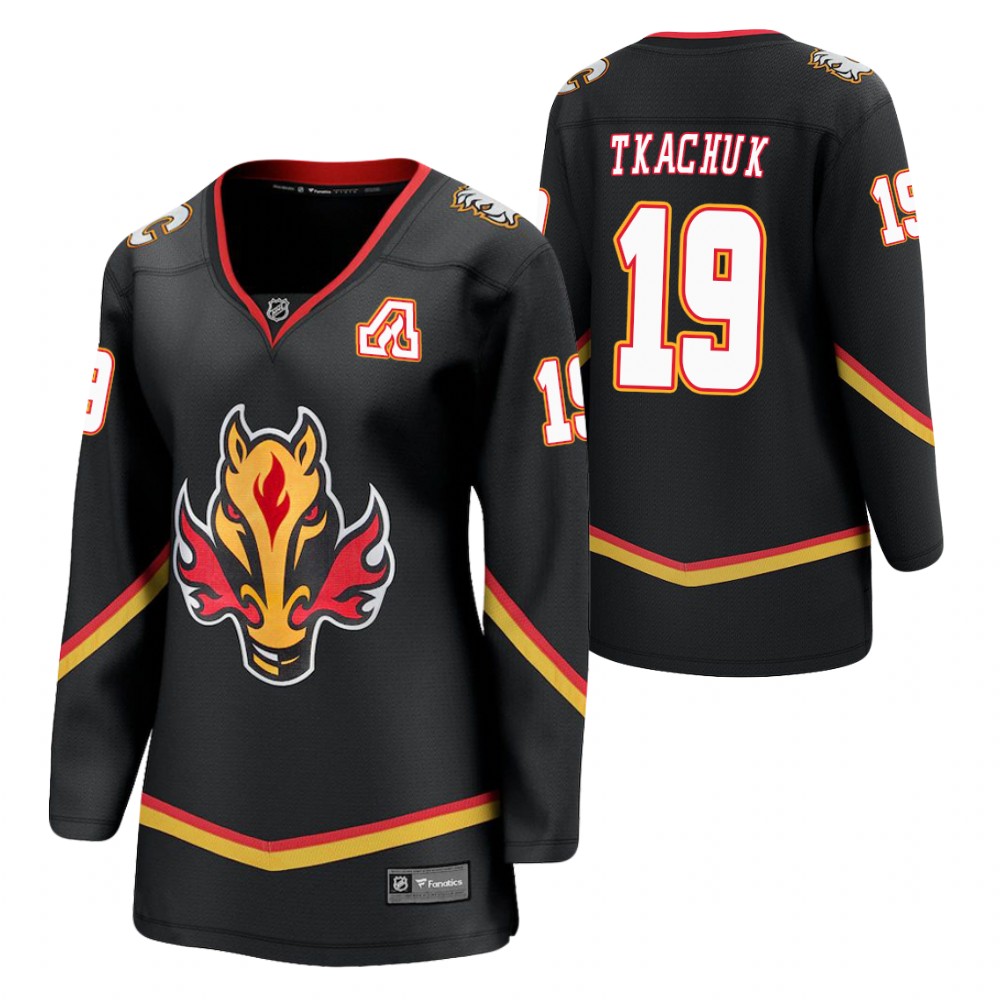 Matthew Tkachuk Calgary Flames 2021 Special Edition Black Women Jersey