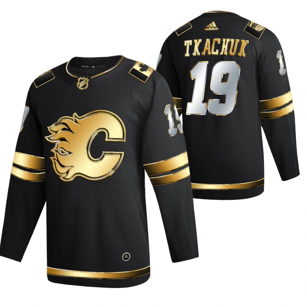 Matthew Tkachuk Calgary Flames Black 2021 Golden Edition Jersey Limited Authentic