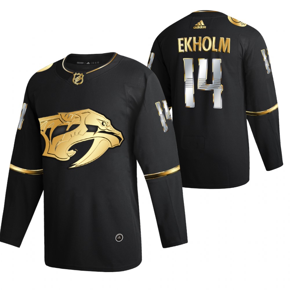 Mattias Ekholm Nashville Predators Black 2021 Golden Edition Jersey Limited Authentic