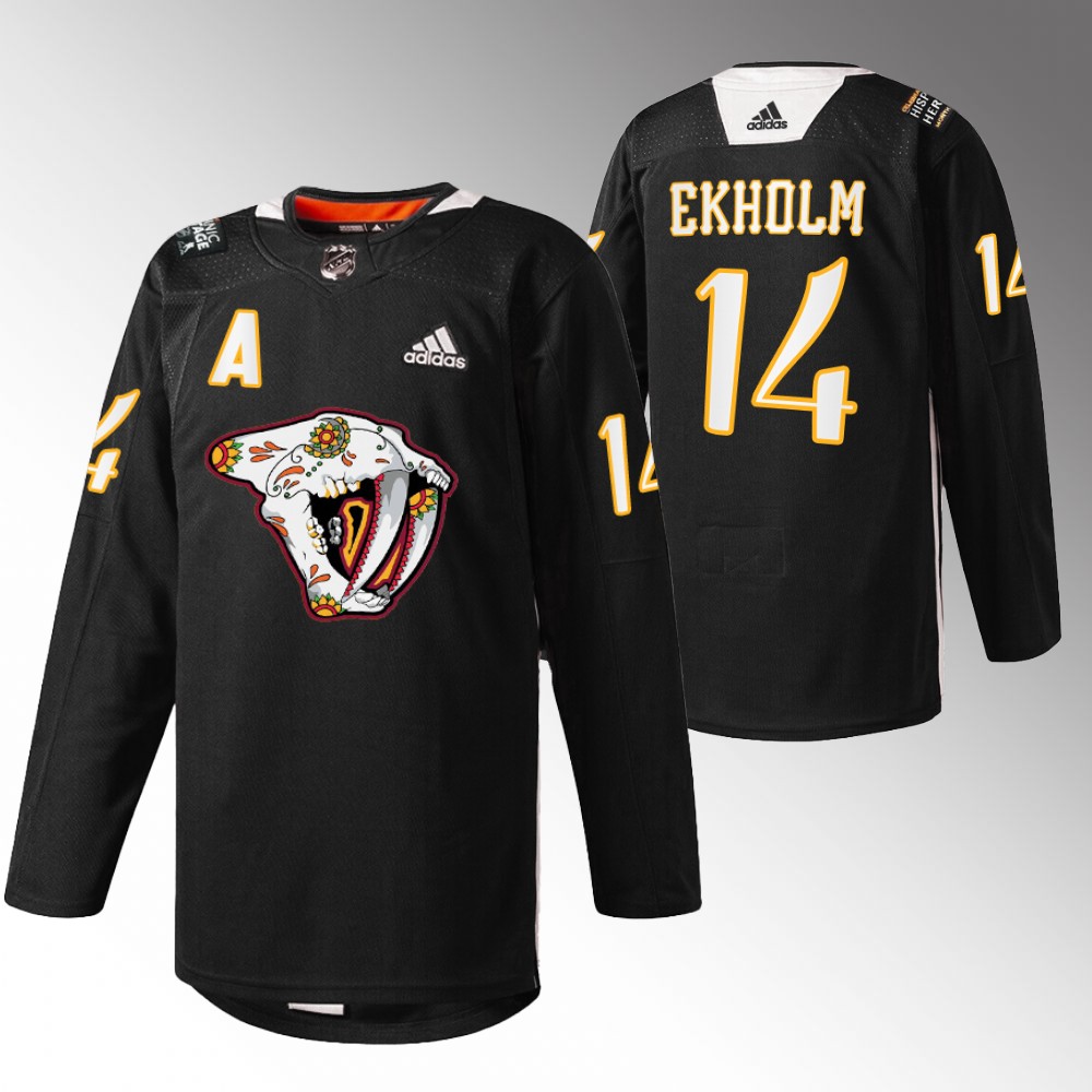 Mattias Ekholm Predators Hispanic Heritage 2022 Jersey Black Warmup