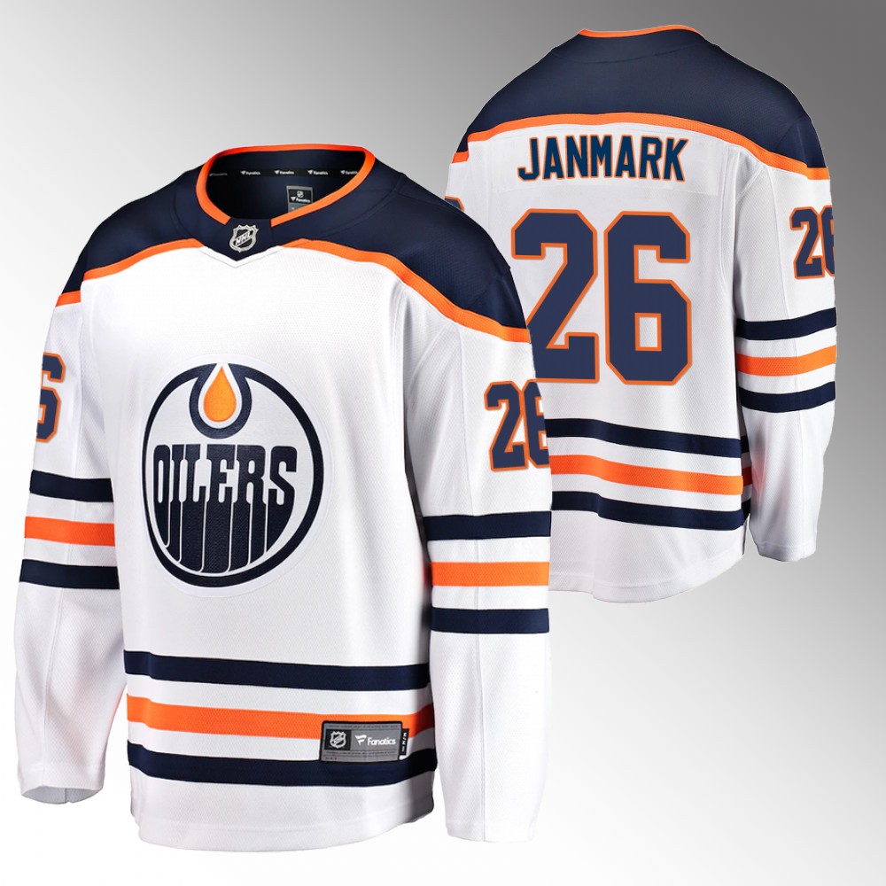 Mattias Janmark Edmonton Oilers Navy Primegreen Authentic Alternate Jersey