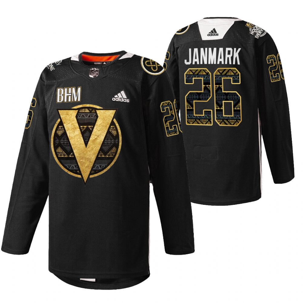Mattias Janmark Golden Knights Black History Month 2022 Jersey Black Warm-up