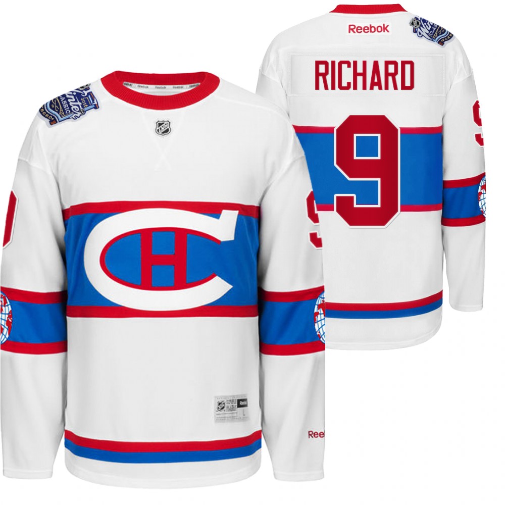 Maurice Richard Montreal Canadiens Throwback to World White Winter Classic Jersey