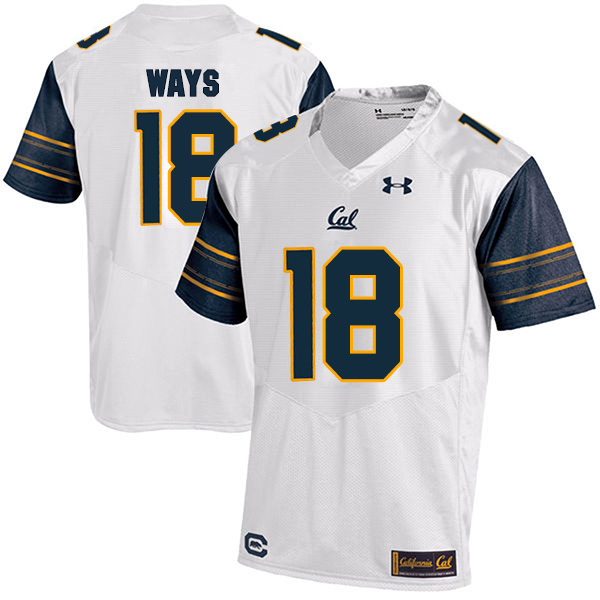 Maurice Ways California Golden Bears Men's Jersey - #18 NCAA White Stitched Authentic