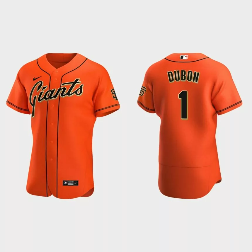 Mauricio Dubon #1 San Francisco Giants Authentic Alternate Jersey – Orange
