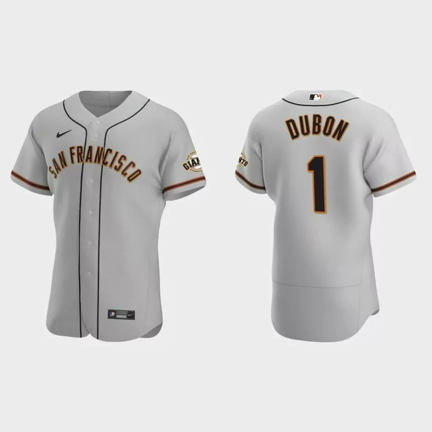 Mauricio Dubon #1 San Francisco Giants Authentic Road Jersey – Gray