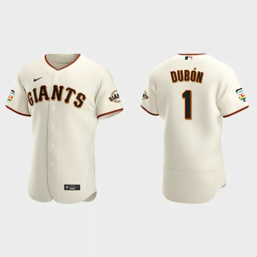 Mauricio Dubon San Francisco Giants 2021 Pride Month Authentic Home Jersey – Cream