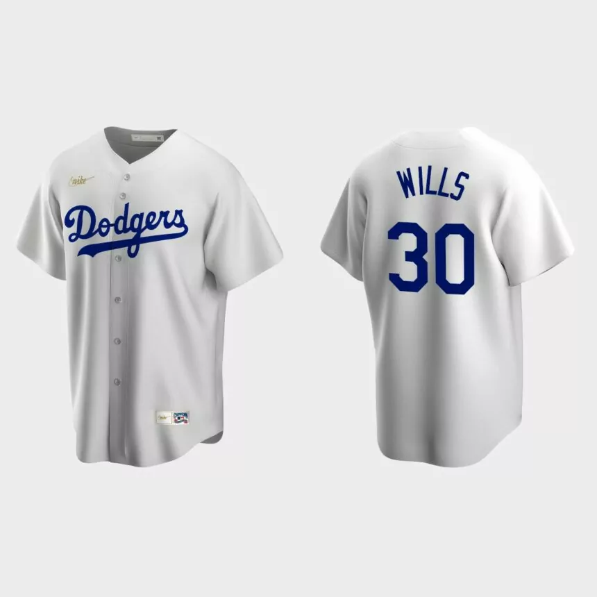 Maury Wills Los Angeles Dodgers Cooperstown Collection Home Jersey – White