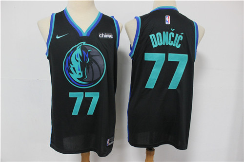 Mavericks 77 Luka Doncic Black 2019 City Edition Nike Swingman Jersey