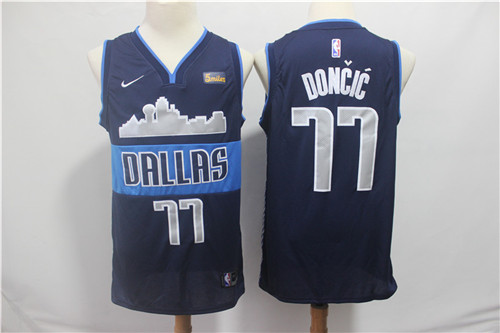 Mavericks 77 Luka Doncic Navy Nike Swingman Jersey