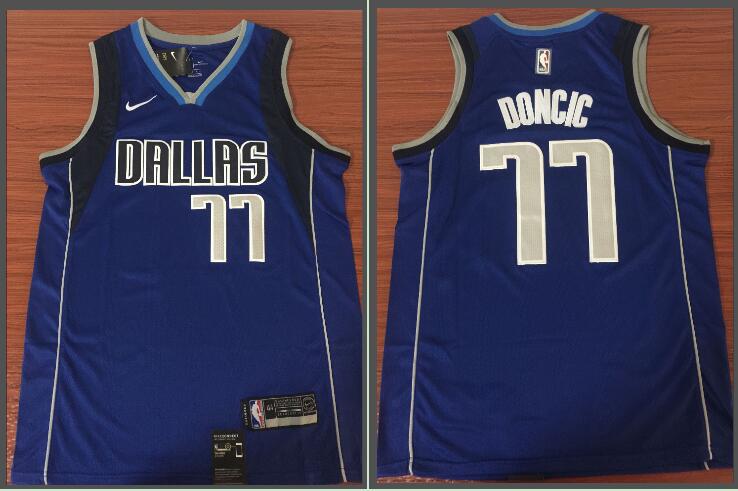 Mavericks 77 Luka Doncic Navy Nike Swingman Jersey