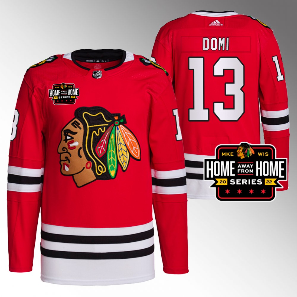 Max Domi Chicago Blackhawks Primegreen Red 2022 Milwaukee Home Away From Home Jersey