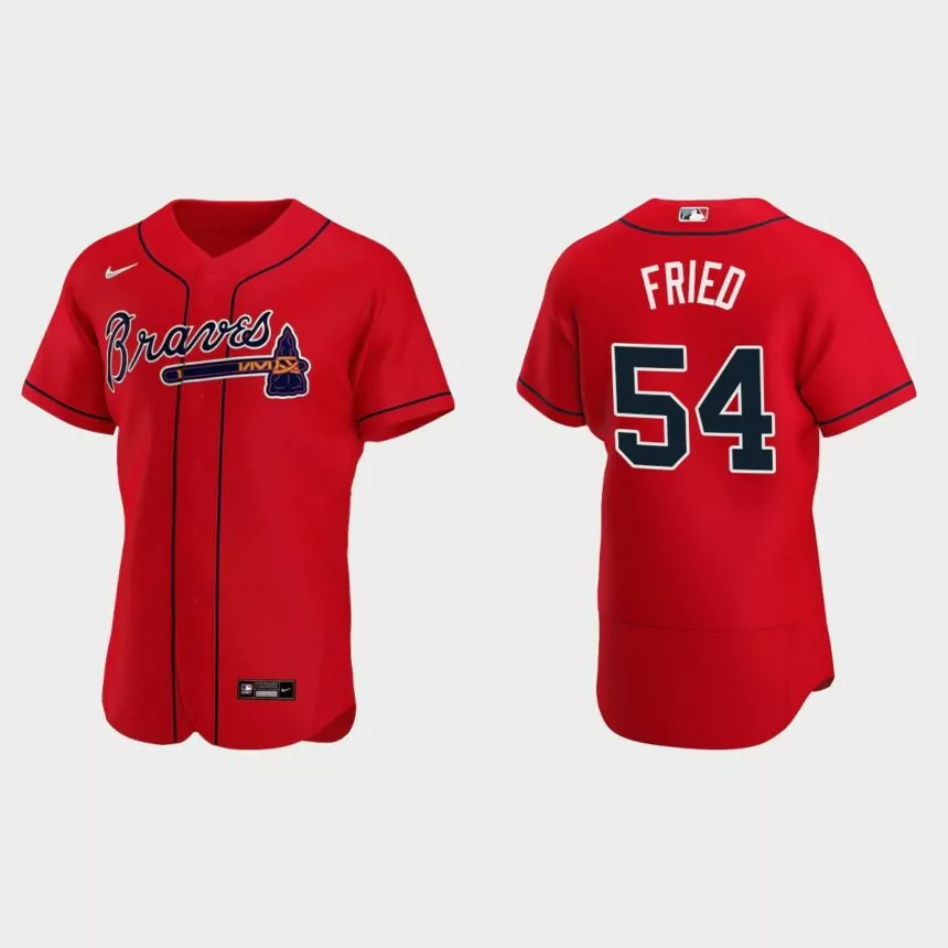 Max Fried #54 Atlanta Braves 2020 Alternate Authentic Team Jersey – Red