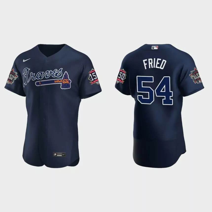 Max Fried #54 Atlanta Braves Authentic Alternate 2021 MLB All-Star Jersey – Navy