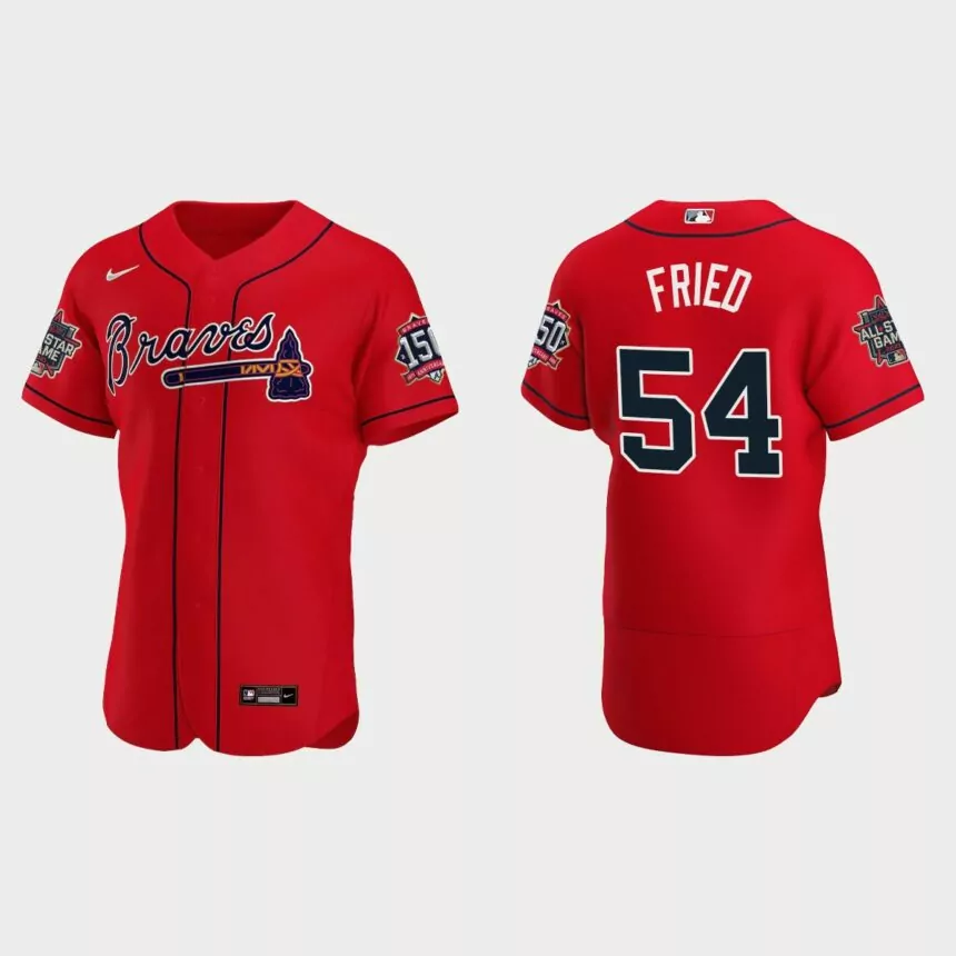 Max Fried #54 Atlanta Braves Authentic Alternate 2021 MLB All-Star Jersey – Red