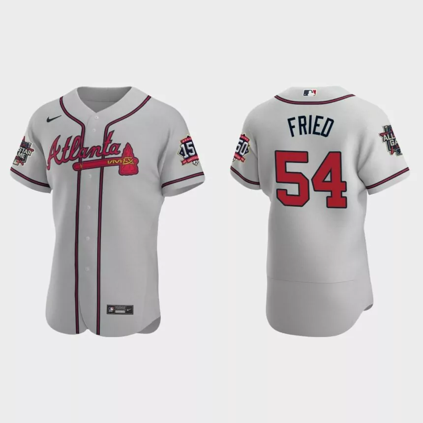 Max Fried #54 Atlanta Braves Authentic Road 2021 MLB All-Star Jersey – Gray