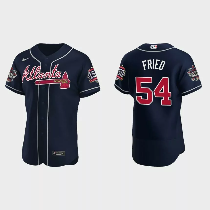 Max Fried #54 Atlanta Braves Authentic Team 2021 MLB All-Star Jersey – Navy