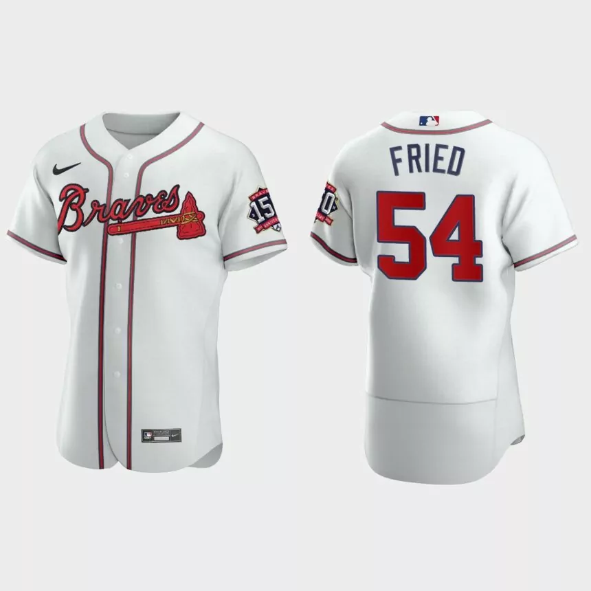 Max Fried Atlanta Braves 150th Anniversary World Series Jersey – White