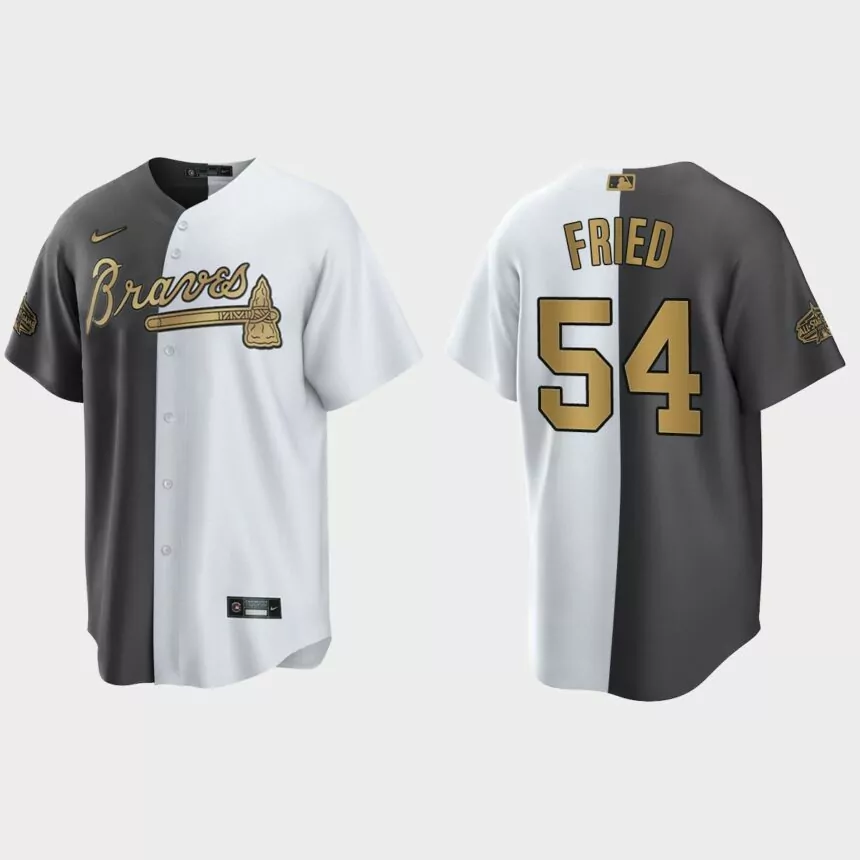 Max Fried Atlanta Braves 2022 MLB All-Star Game Split Jersey – White Charcoal