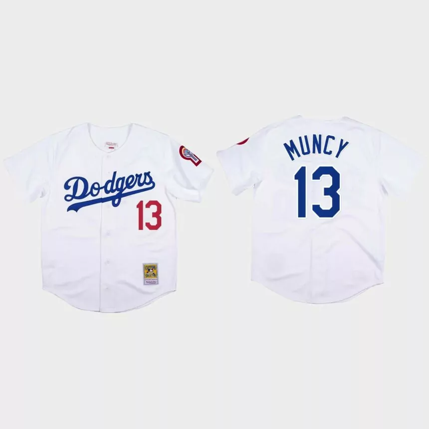 Max Muncy #13 Los Angeles Dodgers Mitchell & Ness 1981 Authentic Jersey – White