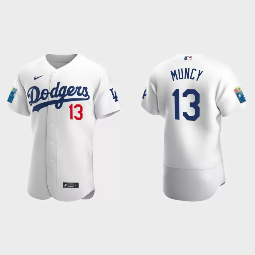 Max Muncy Los Angeles Dodgers 2022 Dodger Stadium 60th Anniversary Authentic Jersey – White