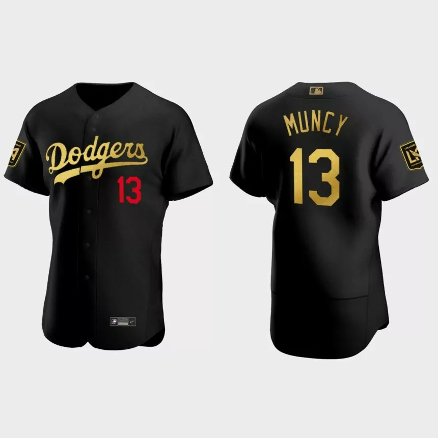 Max Muncy Los Angeles Dodgers LAFC Night Authentic Jersey – Black
