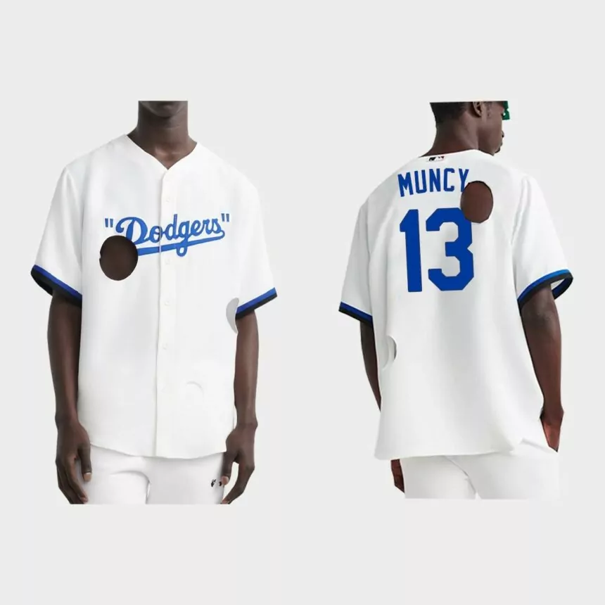 Max Muncy Los Angeles Dodgers Meteor Holes Jersey – White