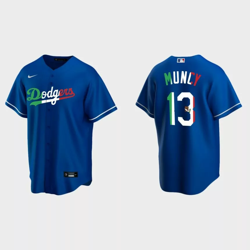 Max Muncy Los Angeles Dodgers Mexican Heritage Night Replica Jersey – Royal