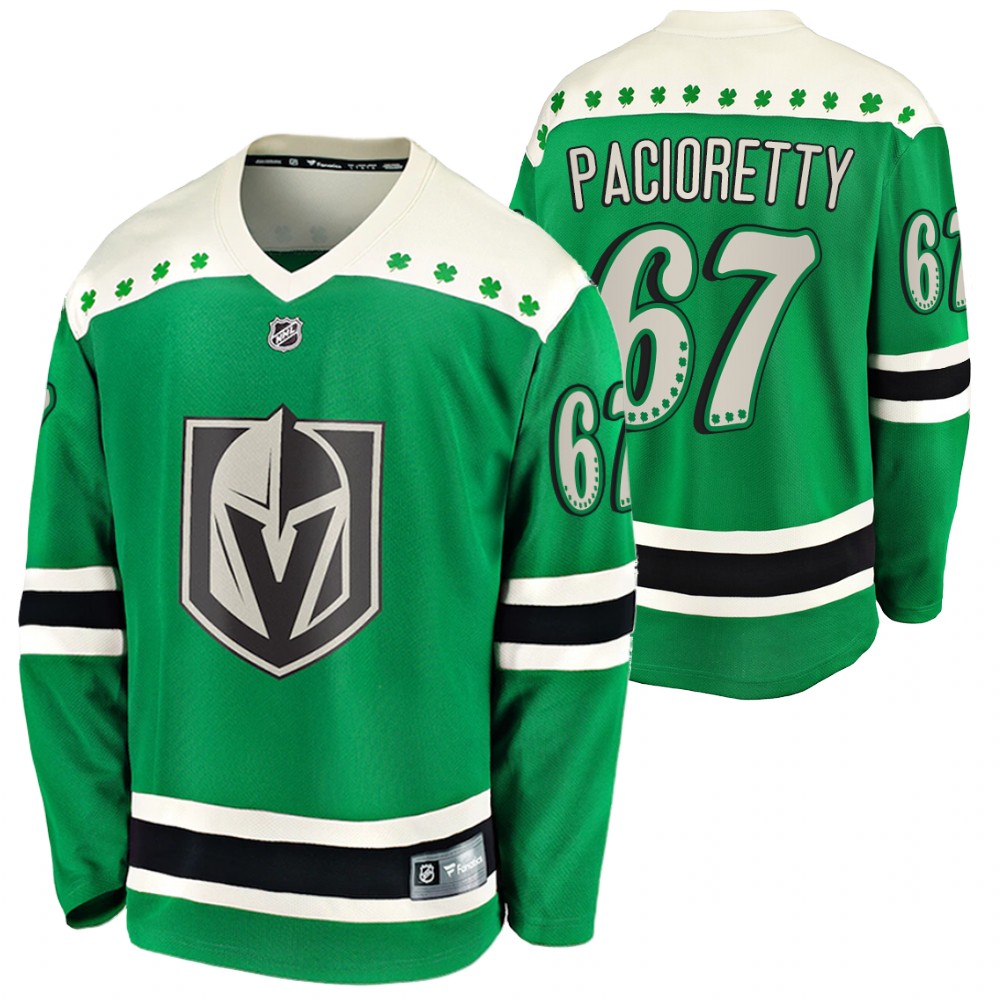 Max Pacioretty Golden Knights 2021 St Patricks Day Green #67 Jersey