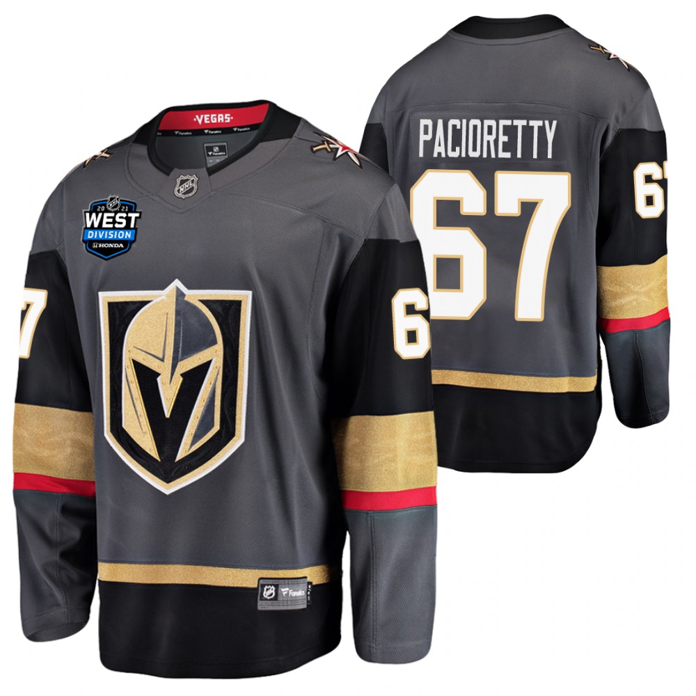 Max Pacioretty Golden Knights 2021 West Division Patch Jersey Black Home