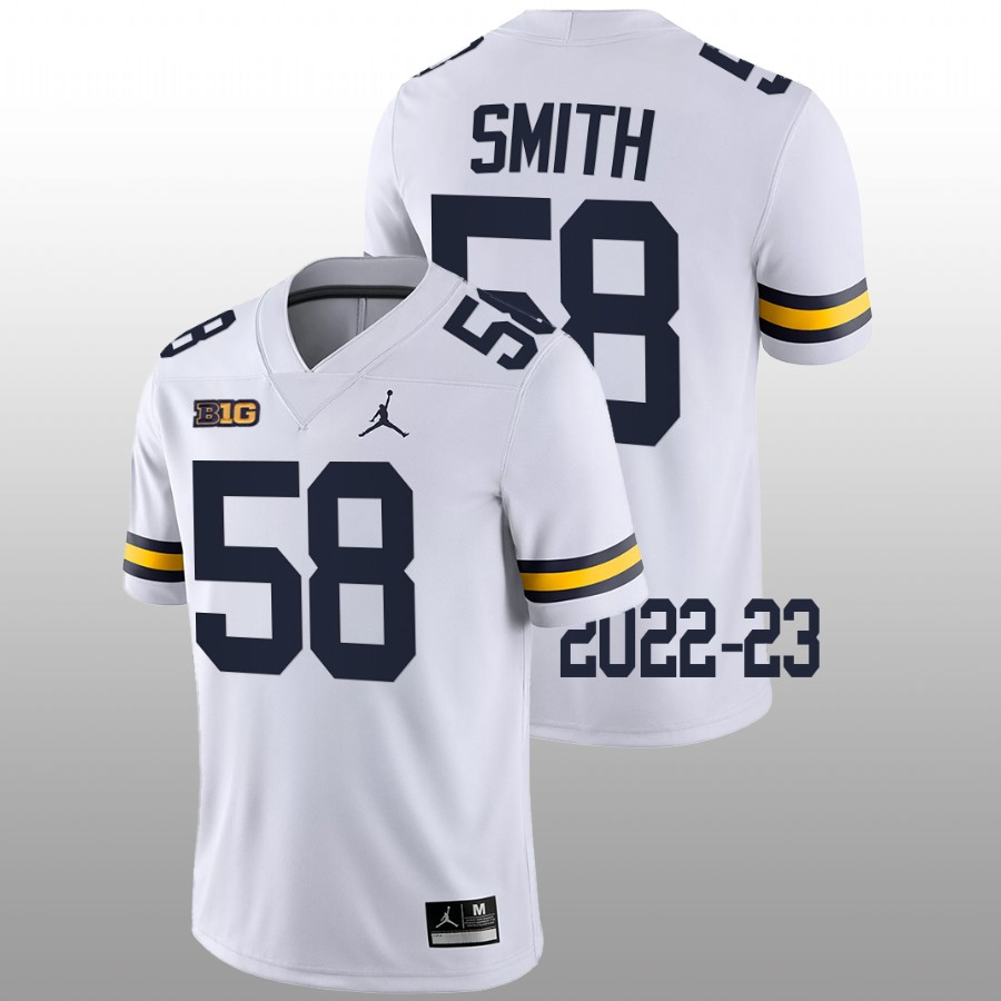 Mazi Smith Michigan Wolverines White 2022-23 College Football Game Jersey