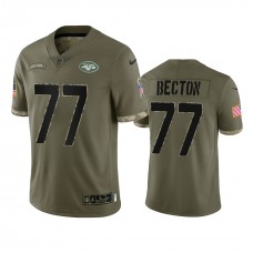 Mekhi Becton New York Jets Nike Olive 2022 Salute To Service Limited Jersey