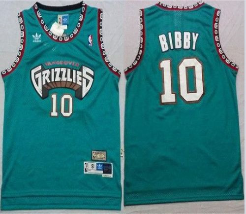 Memphis Grizzlies #10 Mike Bibby Green TThrowback Stitched NBA Jersey