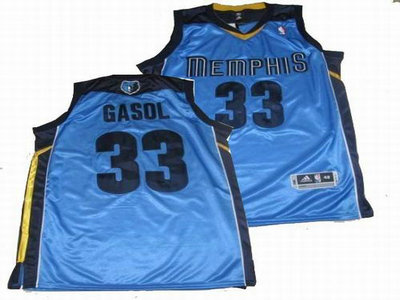 Memphis Grizzlies 33 GASOL lt blue Jersey