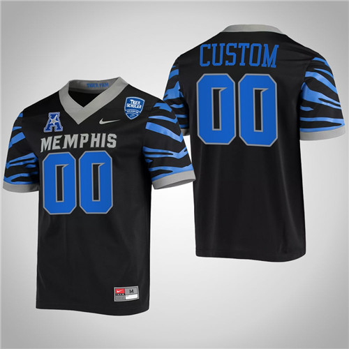 Memphis Tigers 00 Custom College Football Jersey Black