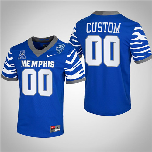 Memphis Tigers 00 Custom College Football Jersey Royal