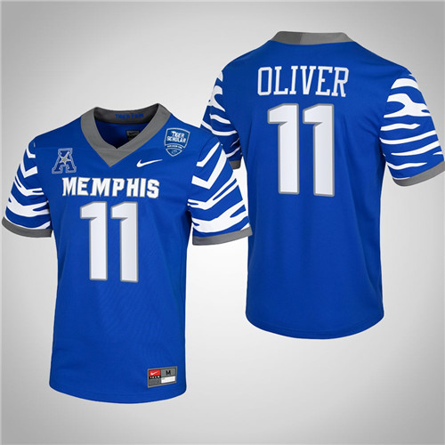 Memphis Tigers 11 Sylvonta Oliver College Football Jersey Royal