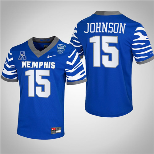Memphis Tigers 15 Quindell Johnson College Football Jersey Royal