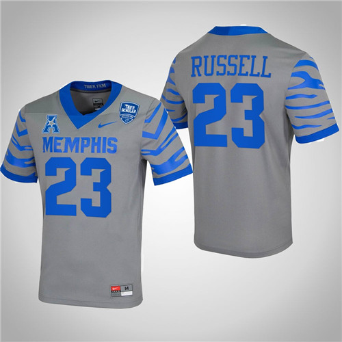 Memphis Tigers 23 JJ Russell College Football Jersey Gray