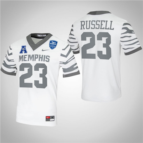 Memphis Tigers 23 JJ Russell College Football Jersey White