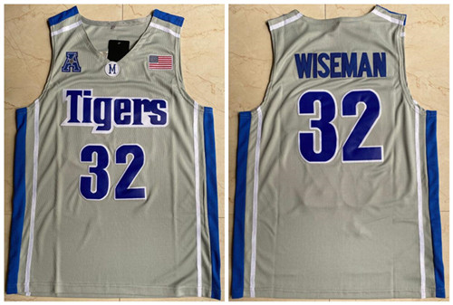 Memphis Tigers 32 James Wiseman Gray College Basketball Jersey