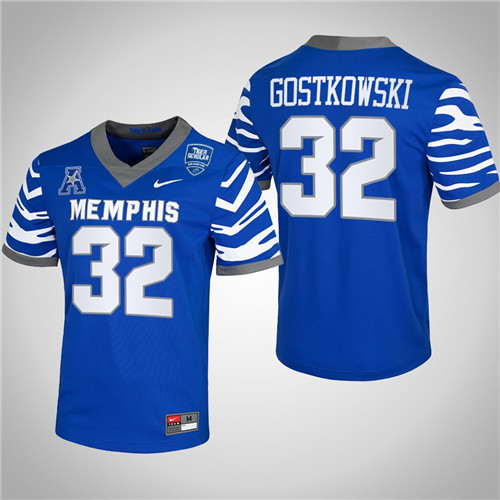 Memphis Tigers 32 Stephen Gostkowski NFL Alumni College Football Jersey Royal